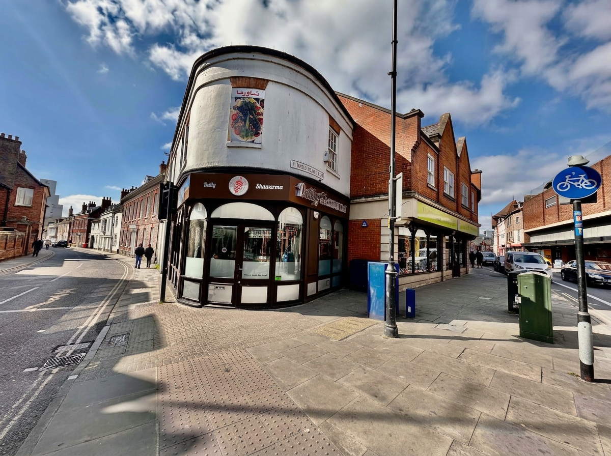 The real Daily Shawarma shopfront in Ipswich